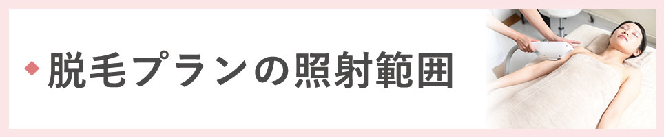 脱毛プランの照射範囲