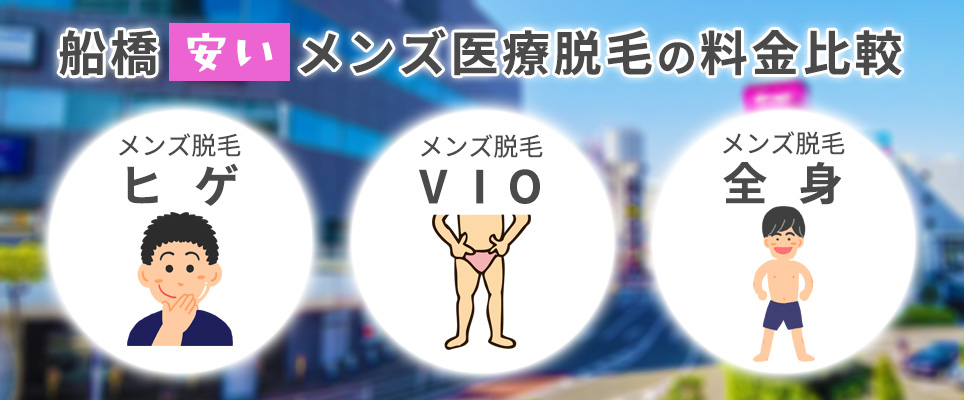 船橋で安いメンズ医療脱毛クリニックは