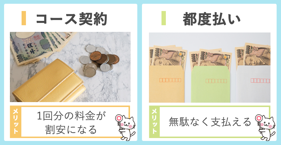 都度払いとコース払い