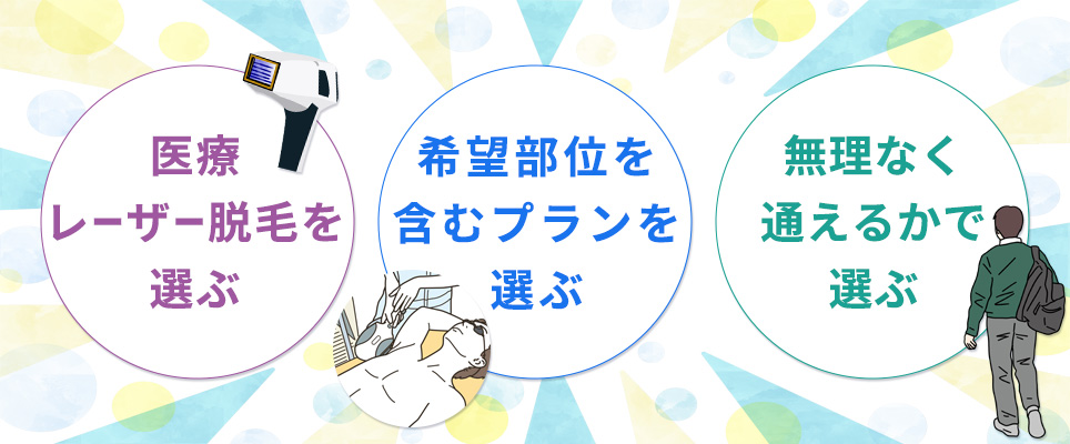 金沢のメンズ医療脱毛のクリニック3つの選び方