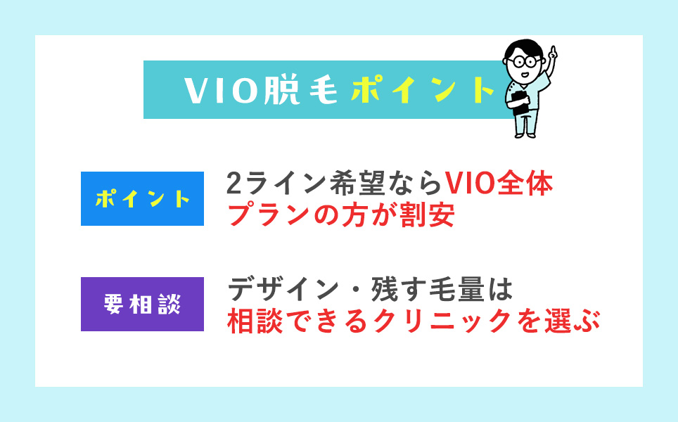 VIO脱毛のポイント