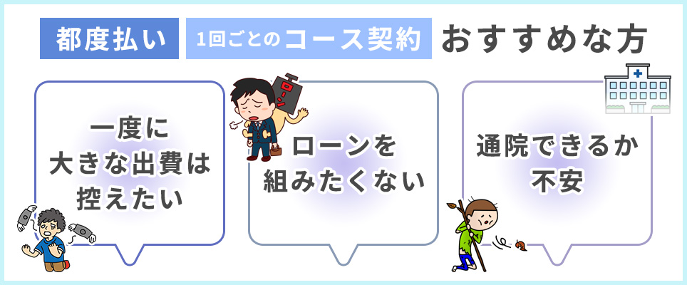 都度払い・コース契約がおすすめな方一覧