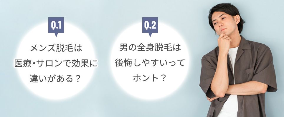 東京のメンズ医療脱毛のQ&A一覧