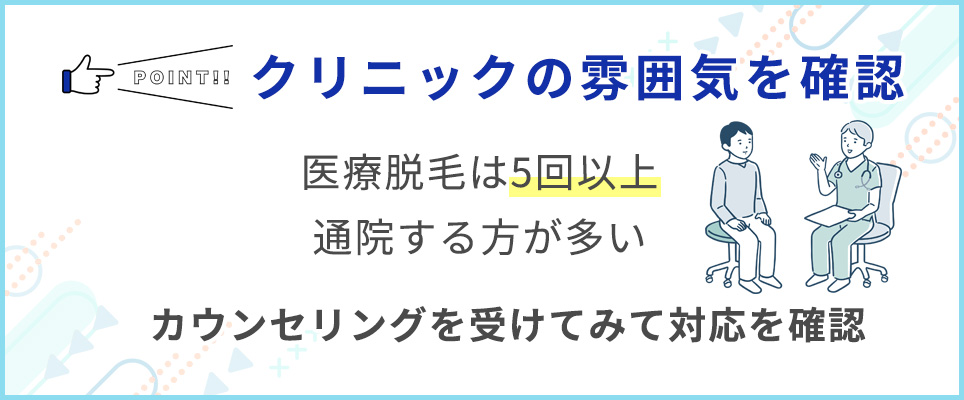 クリニックの雰囲気を確認