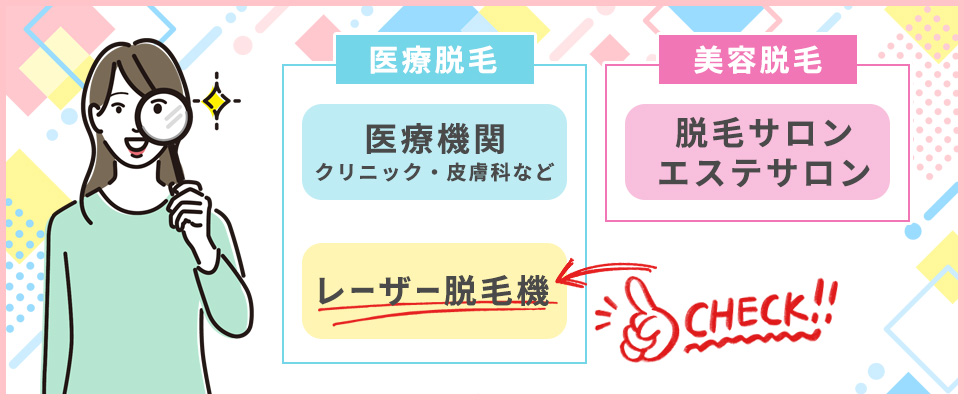 医療脱毛と美容脱毛の見分け方