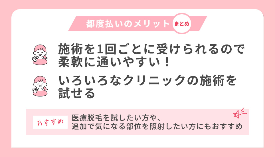 都度払いのメリットまとめ