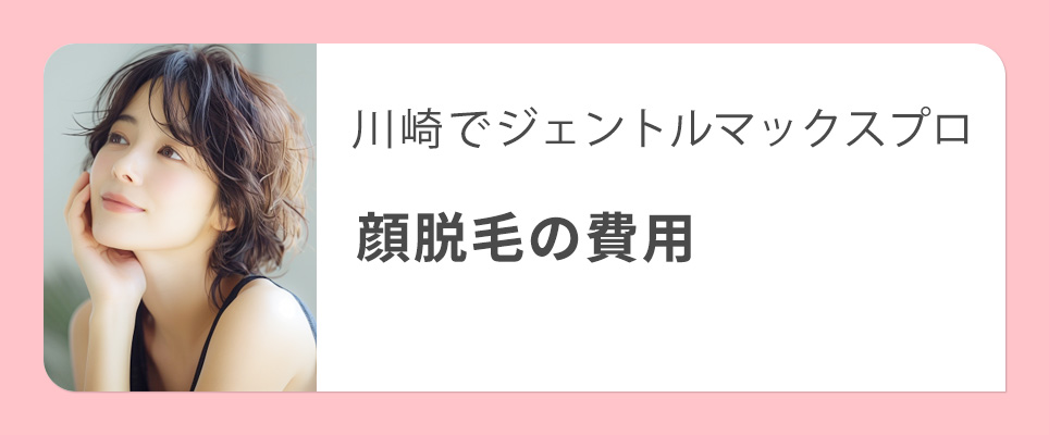 川崎のジェントルマックスプロの顔脱毛の費用